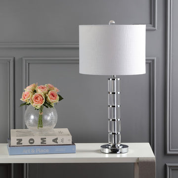 Hailey 26" Crystal LED Table Lamp - JONATHAN Y
